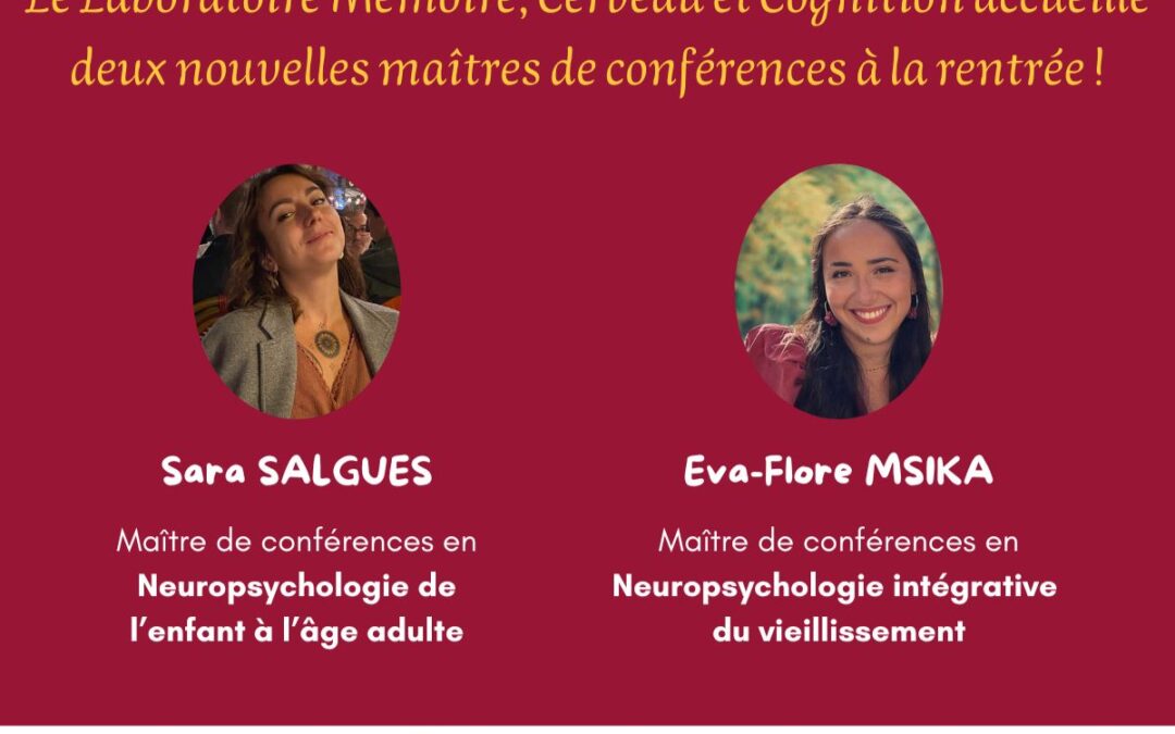 rentrée 2024 : Deux nouvelles maîtresses de conférences arrivent au LMC2